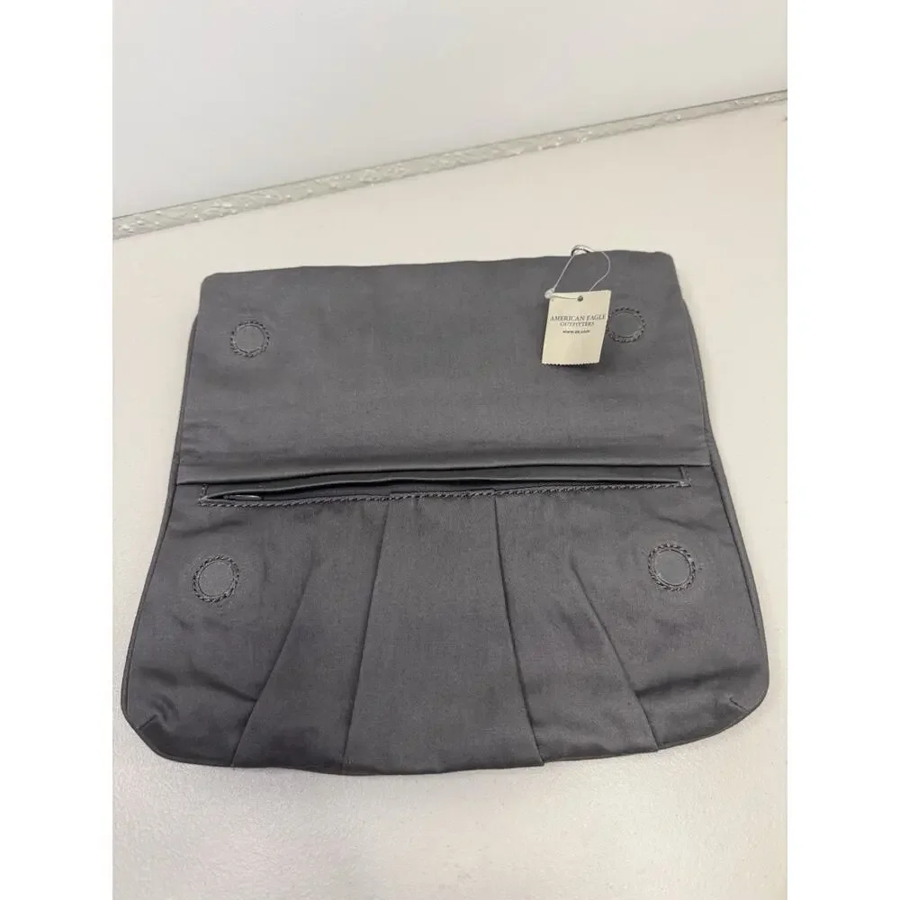 American Eagle silver / gray clutch wallet evening bag